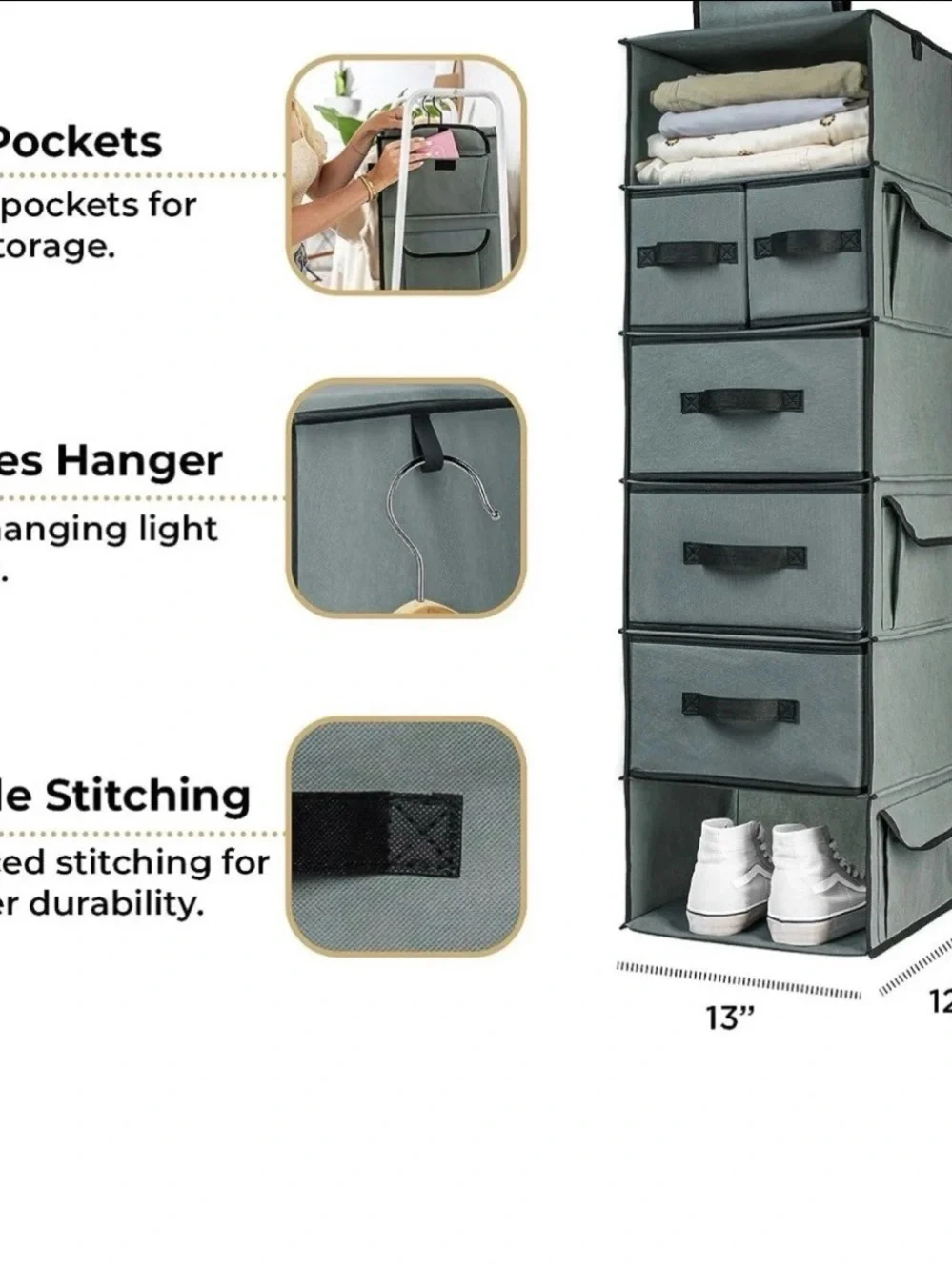 hanging closet organizer